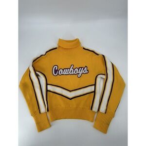 Vintage 80s 90s Cheerleader Co Cowboys Cheerleader Sweater Acrylic Multicolor‎